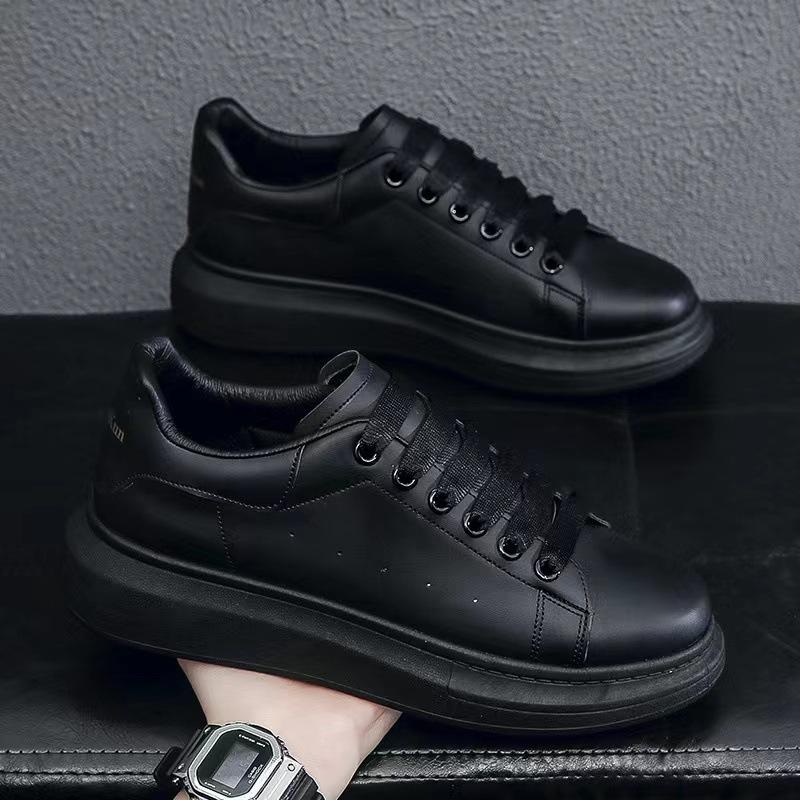 Frühling und Herbst Höhenzunahme Kleine Weiße Schuhe Herren- und Damenmode Vielseitige Paare Freizeitschuhe 40 schwarz von Joom DACH