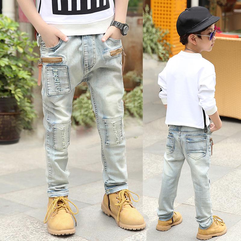 Frühling und Herbst Jungen Jeans Hosen Kind Denim Lange Hosen Kleidung Kinder Casual Hosen Junge Jungen Jeans 120 von Joom DACH