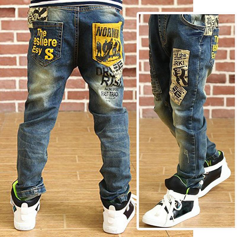 Frühling und Herbst Jungen Jeans Hosen Kind Denim Lange Hosen Kleidung Kinder Casual Hosen Junge Jungen Jeans 150 von Joom DACH