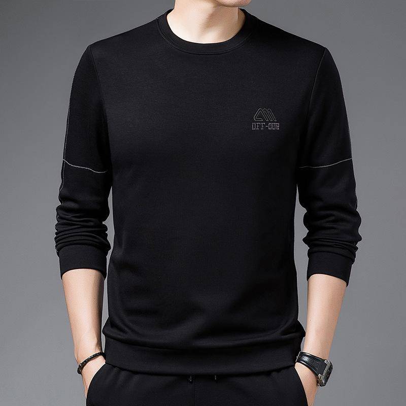 Frühling und Herbst Neue Herren Pullover Casual Herren Langarm T-Shirt Rundhals Top Sport Bottoming Shirt XXXXL von Joom DACH