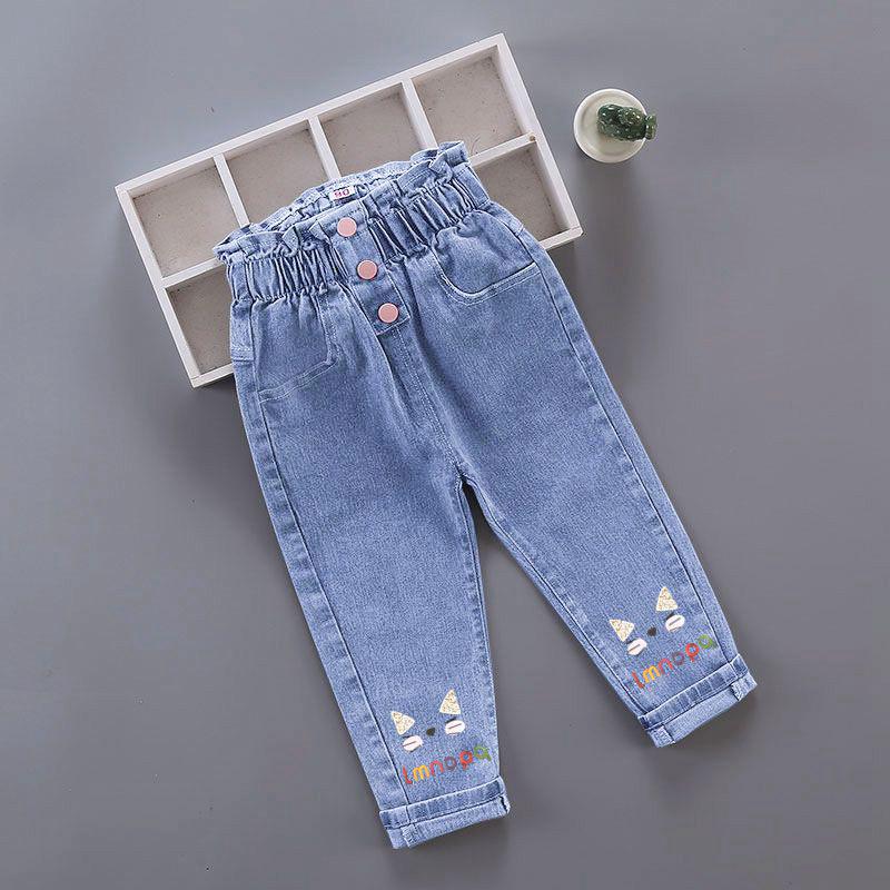 Frühling und Herbst Neue Kinder Jeanshose Koreanischen Stil Elastische Mädchen Jeanshose Kinderhose 100 von Joom DACH