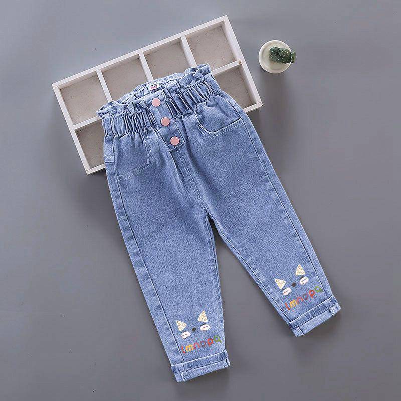 Frühling und Herbst Neue Kinder Jeanshose Koreanischen Stil Elastische Mädchen Jeanshose Kinderhose 100 von Joom DACH