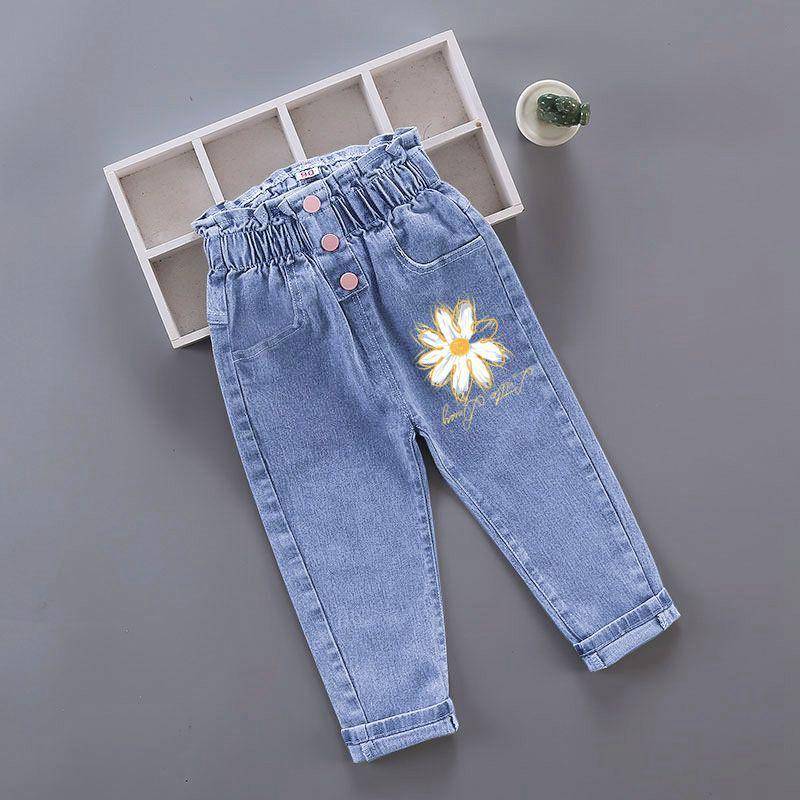 Frühling und Herbst Neue Kinder Jeanshose Koreanischen Stil Elastische Mädchen Jeanshose Kinderhose 100 von Joom DACH