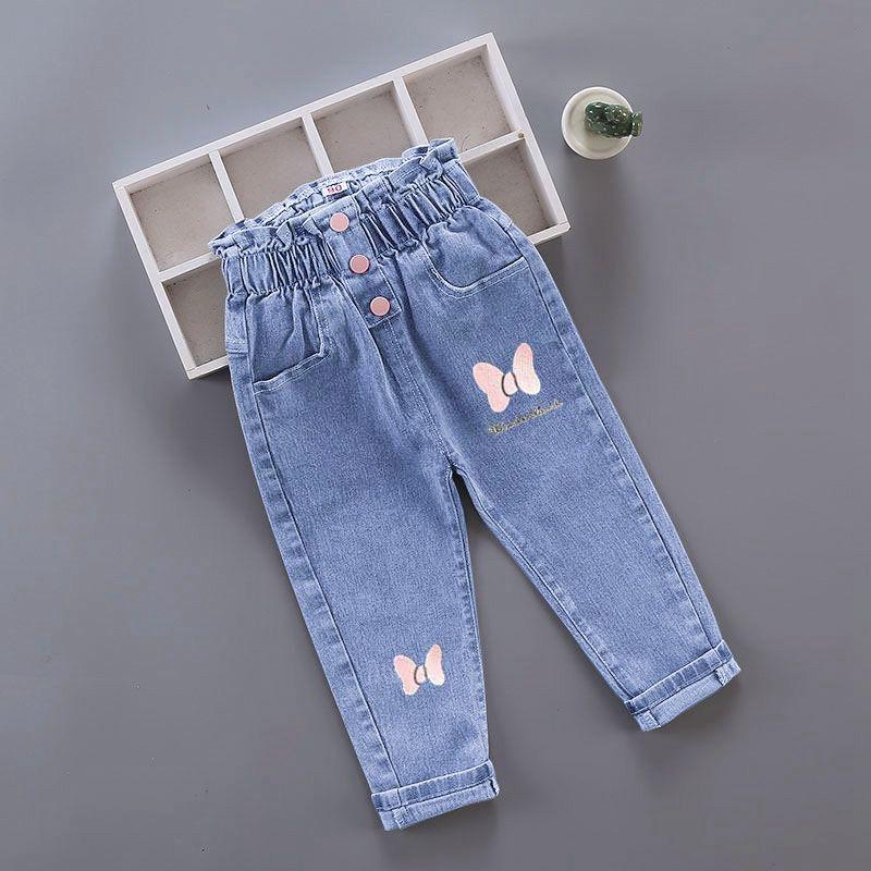 Frühling und Herbst Neue Kinder Jeanshose Koreanischen Stil Elastische Mädchen Jeanshose Kinderhose 110 von Joom DACH