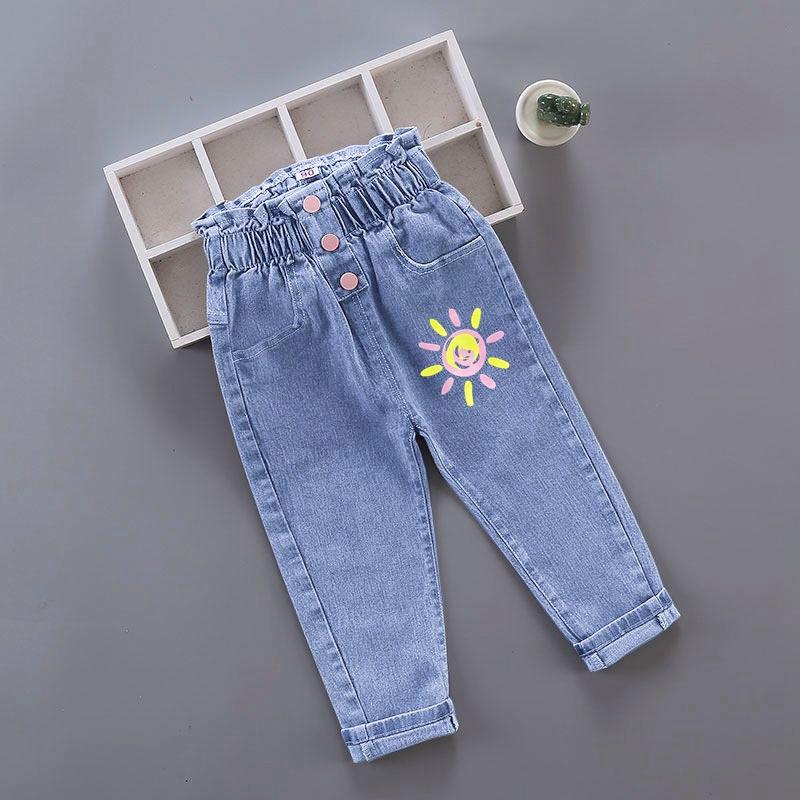 Frühling und Herbst Neue Kinder Jeanshose Koreanischen Stil Elastische Mädchen Jeanshose Kinderhose 110 von Joom DACH
