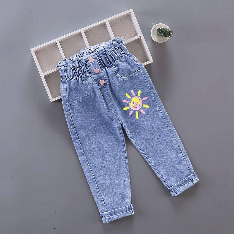 Frühling und Herbst Neue Kinder Jeanshose Koreanischen Stil Elastische Mädchen Jeanshose Kinderhose 110 von Joom DACH