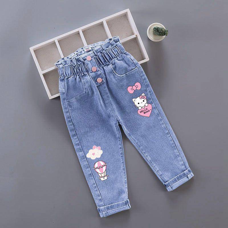 Frühling und Herbst Neue Kinder Jeanshose Koreanischen Stil Elastische Mädchen Jeanshose Kinderhose 110 von Joom DACH