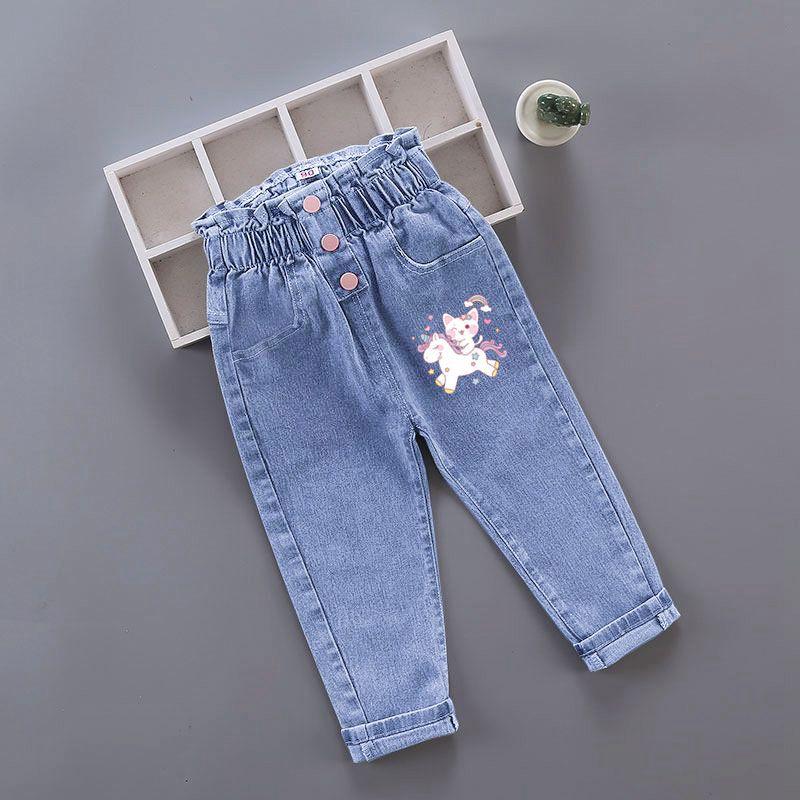 Frühling und Herbst Neue Kinder Jeanshose Koreanischen Stil Elastische Mädchen Jeanshose Kinderhose 120 von Joom DACH