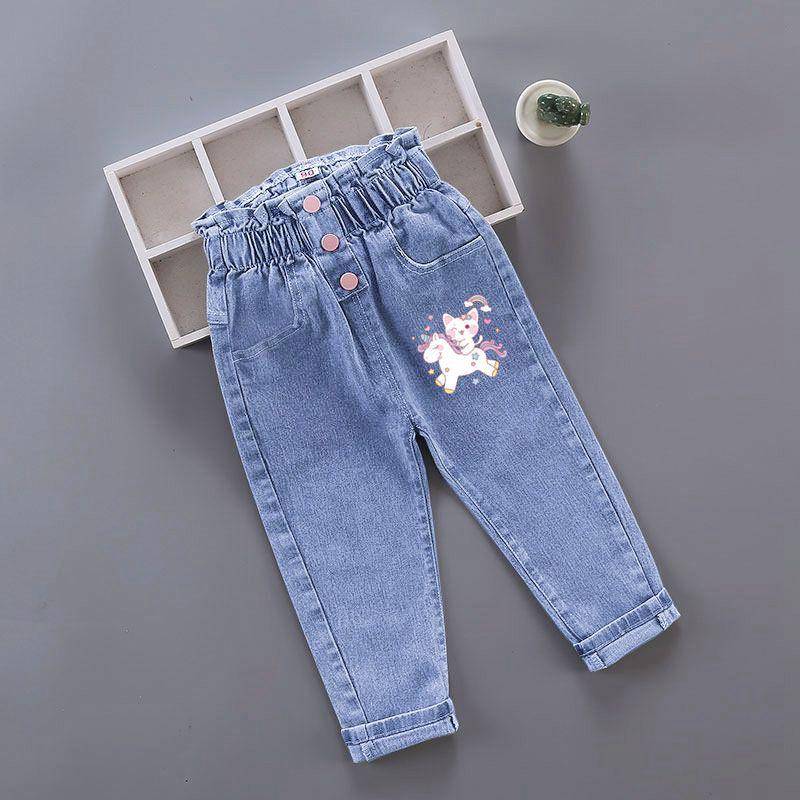 Frühling und Herbst Neue Kinder Jeanshose Koreanischen Stil Elastische Mädchen Jeanshose Kinderhose 120 von Joom DACH