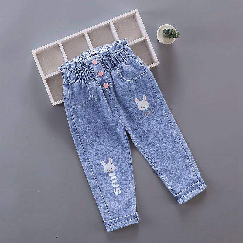 Frühling und Herbst Neue Kinder Jeanshose Koreanischen Stil Elastische Mädchen Jeanshose Kinderhose 130 von Joom DACH