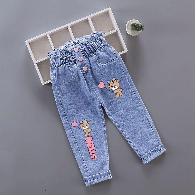 Frühling und Herbst Neue Kinder Jeanshose Koreanischen Stil Elastische Mädchen Jeanshose Kinderhose 130 von Joom DACH