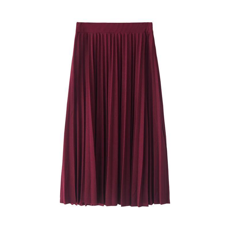 Frühling und Herbst Neue Mode frauen Hohe Taille Gefaltetes Festes Farbe Halbe Länge Elastische Rock Promotions Dame Schwarz Rosa One size Frühling und Herbst Neue Mode frauen Hohe Taille Gefaltetes Festes Farbe Halbe Länge Elastische Rock Promotions Dame Schwarz Rosa One size von Joom DACH