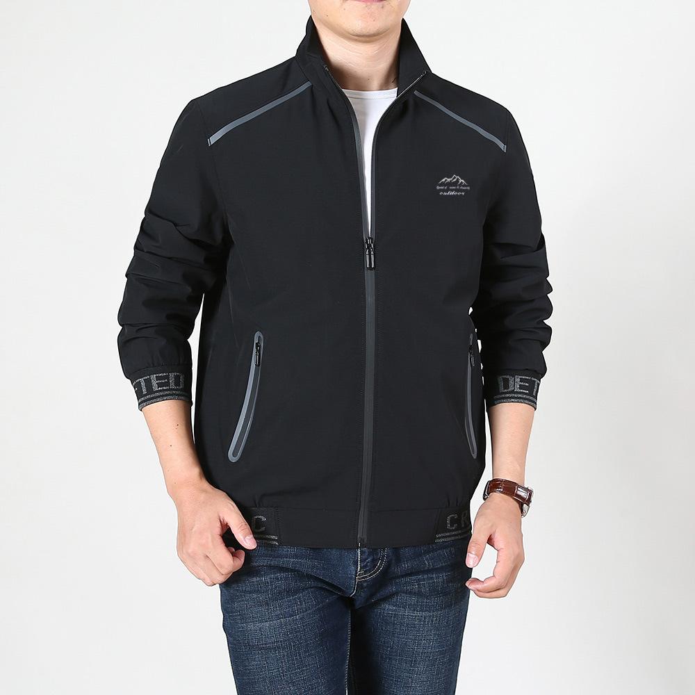 Frühling und Herbst Neue Outdoor-Sportarten Fleece Verdickte Thermojacke Jacke Herren Jugend Übergröße Stehkragen Freizeitkleidung 4XL von Joom DACH