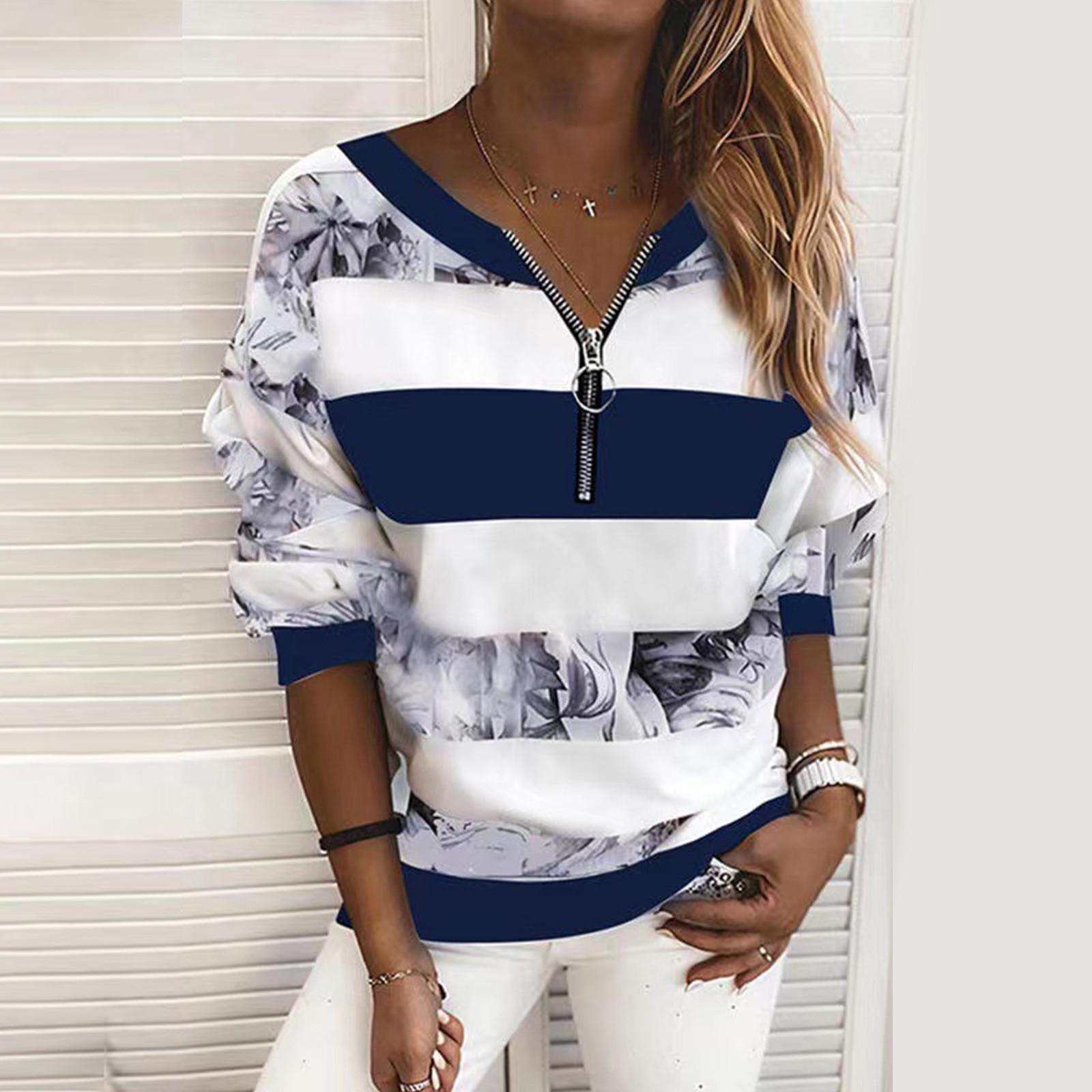 Frühling und Herbst Plüsch Volltonfarbe Mode Kapuzen High Waist Short Zipper Cardigan Pullover für Frauen S von Joom DACH