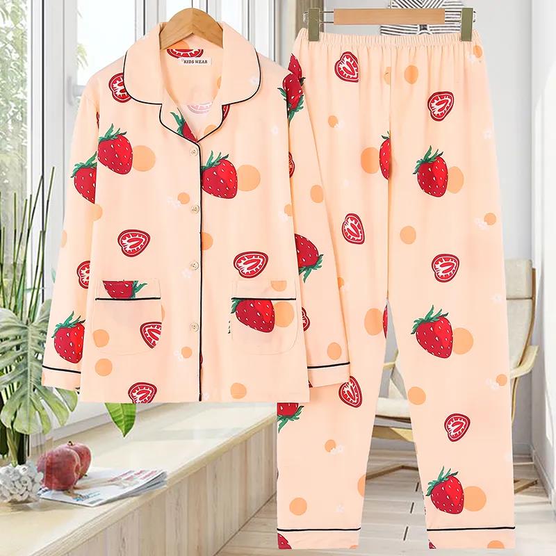 Frühling und Herbst Sommer Baumwolle Frau Mädchen Nette Süße Druck Plus Fett Große Größe Pyjamas Anzug Lange ärmeln Dünne hause Anzug XXXXXXL von Joom DACH