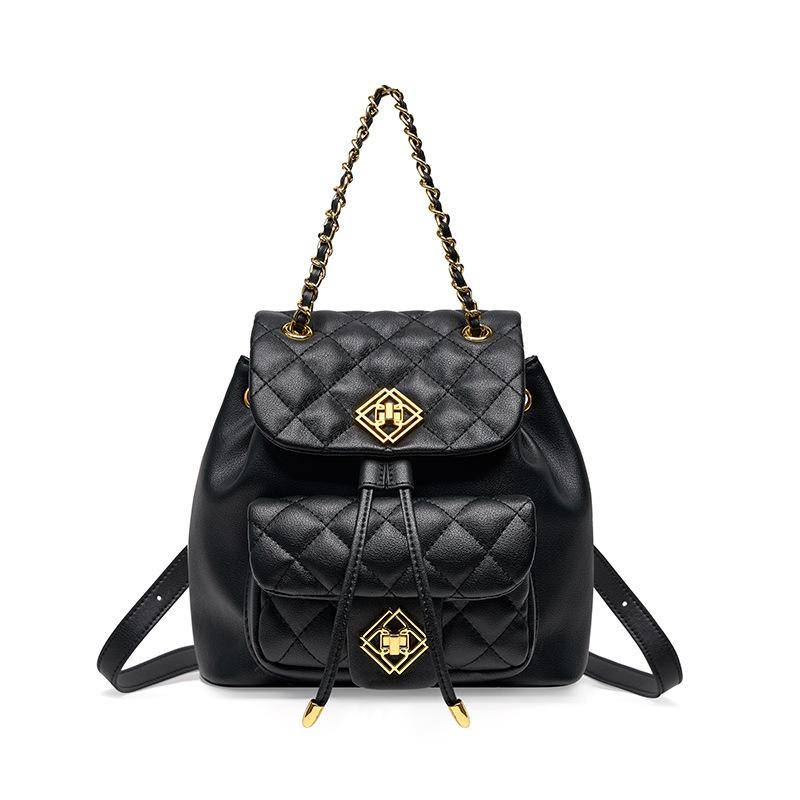 Frühling und Sommer Damen Vorhaut Ringer Rucksack Tasche Damenmode Senior Sense Schultasche Kleiner Rucksack schwarz von Joom DACH