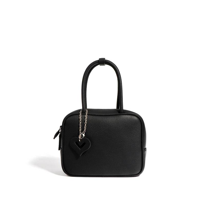 Frühlings-Rindsleder-Bowlingtasche Damen Textur Umhängetasche Pendeln Vielseitige Schultertasche Handtasche von Joom DACH