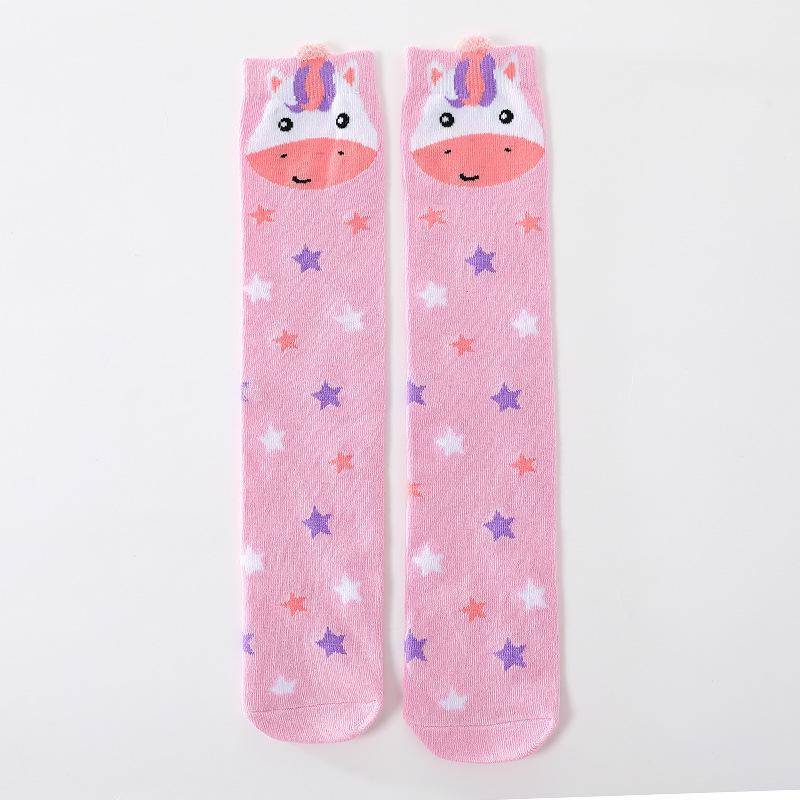 Frühlings- & Herbst 3D Tier Cartoon Baumwolle Mittelwaden Socken für Mädchen One Size 42CM (Ages 3-12) von Joom DACH