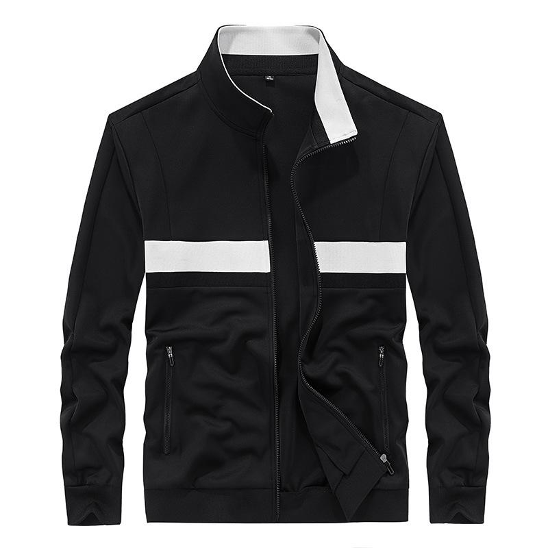 Frühlings- und Herbst Herren Reißverschluss Dünn Gelb Einfarbig Stehkragen Lässig Herrenbekleidung Gerader Saum Jugendjacke 3XL von Joom DACH