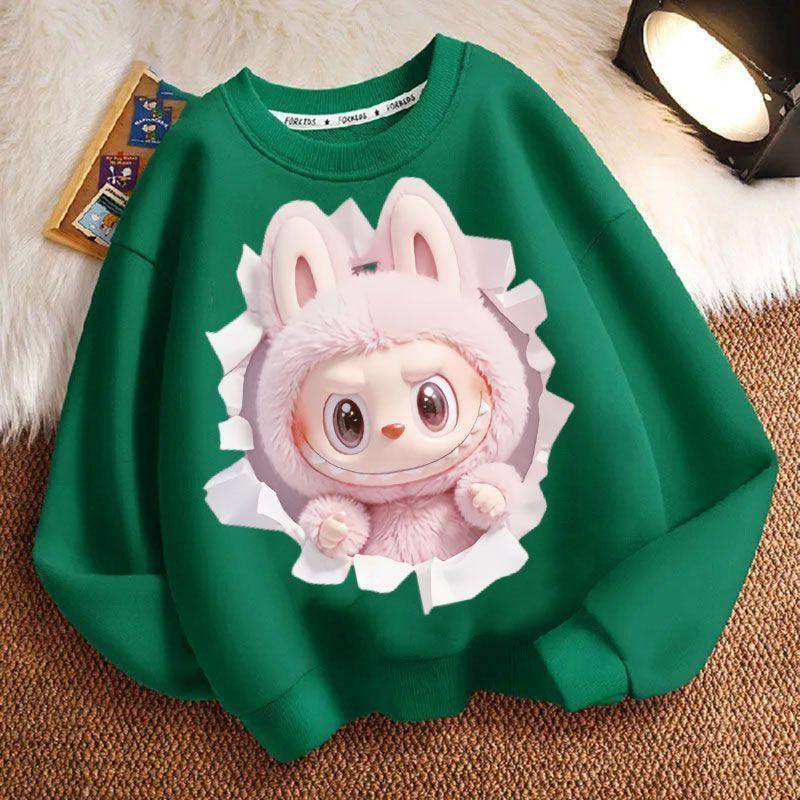 Frühlings- und Herbst-Mode-Hoodie mit Rundhalsausschnitt für Jungen und Mädchen, Kinder-Langarm-Oversize-Hoodie-Jacke 160 von Joom DACH