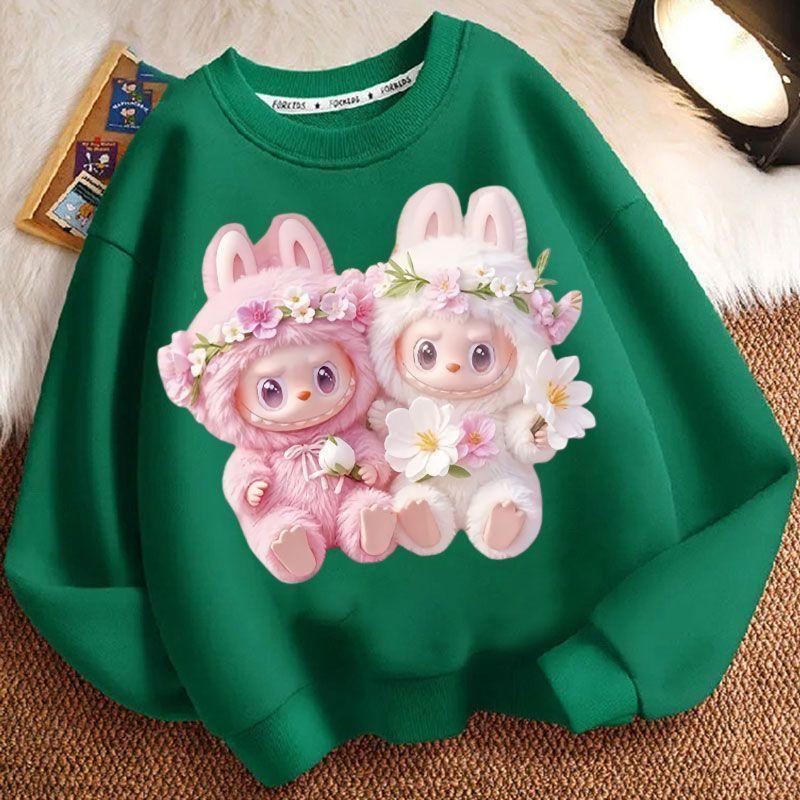 Frühlings- und Herbst-Mode-Rundhals-Kapuzenpullover für Jungen und Mädchen, Kinder-Langarm-Loose-Fit-Kapuzenjacke 160 von Joom DACH