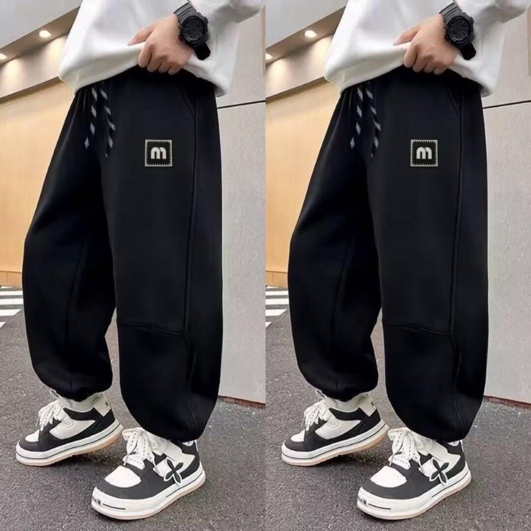 Frühlings- und Sommer-Herbsthosen für Jungen, Hosen für Kinder und Jugendliche, dünne Sporthosen für Kinder, trendige Hosen mit drei Balken, trendige Hosen 170 schwarz von Joom DACH