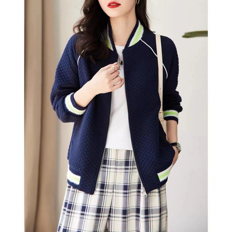 Frühlingsjacke für Damen im neuen koreanischen Stil, weiße Baseballuniform, lässige Jacke, kurzes, spezielles Oberteil 2XL von Joom DACH