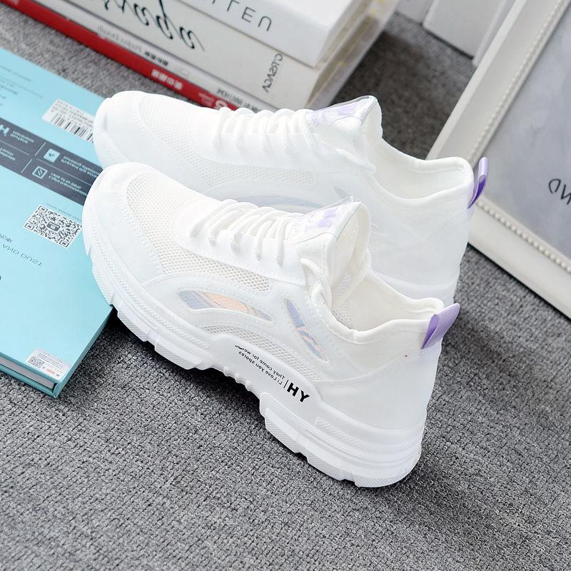 Frühlingsmode Ausverkauf Atmungsaktive Netzschuhe für Damen Hohle Allgleiches Netz Sportschuhe Student Flache weiße Schuhe 36 von Joom DACH