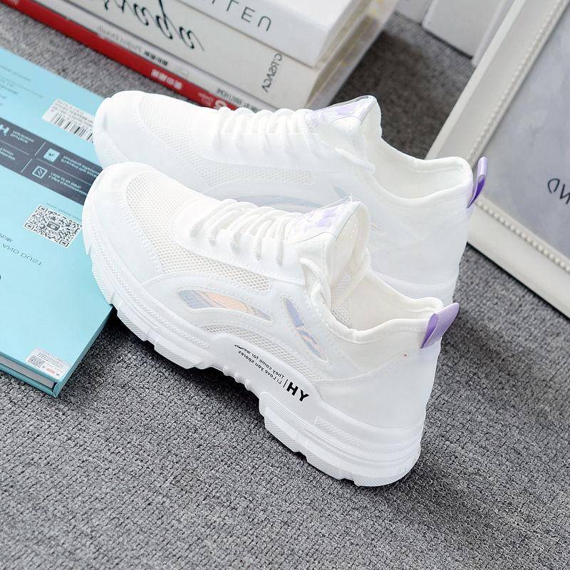 Frühlingsmode Ausverkauf Atmungsaktive Netzschuhe für Damen Hohle Allgleiches Netz Sportschuhe Student Flache weiße Schuhe 36 von Joom DACH