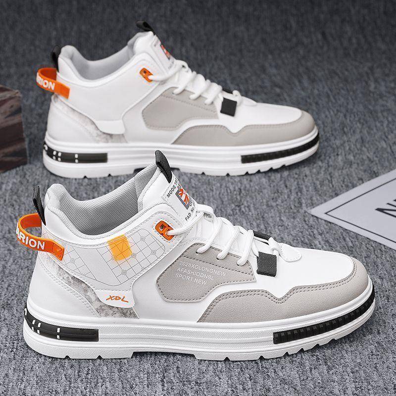 Frühlingsschuhe für Herren, atmungsaktive High-Top-Schuhe, passende kleine weiße Schuhe, dicke Sohle, sportliche Freizeitschuhe, modische Schuhe 42 von Joom DACH