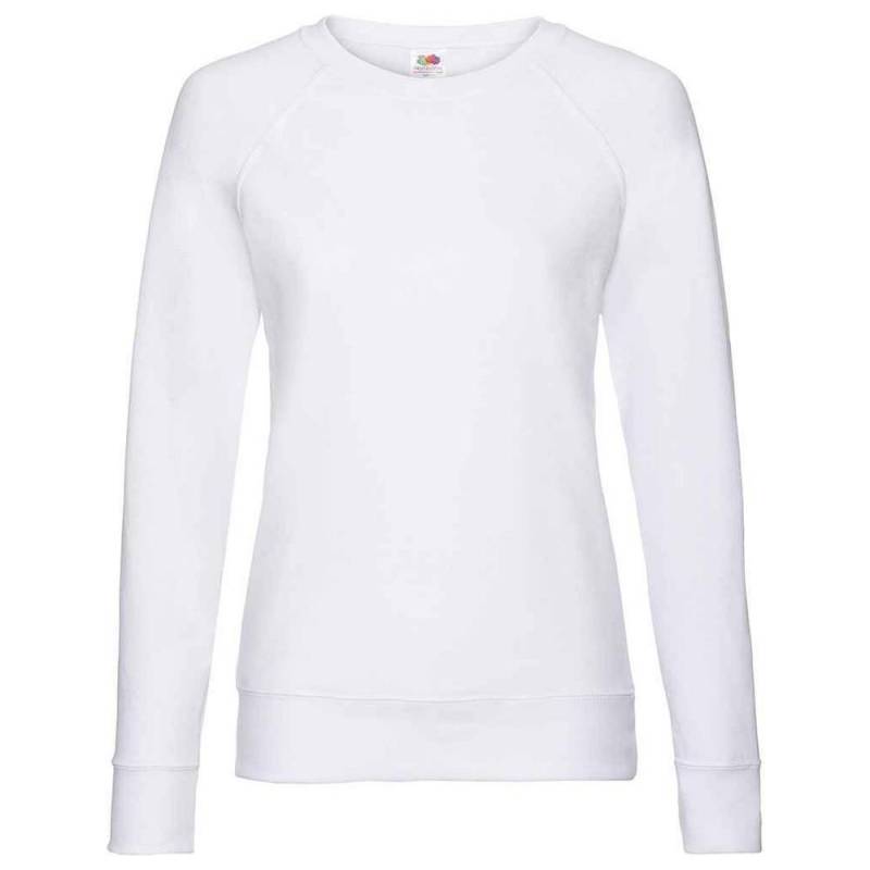 Fruit of the Loom Damen/Damen Leichtes Lady Fit Raglan-Sweatshirt 18 UK weiß von Joom DACH