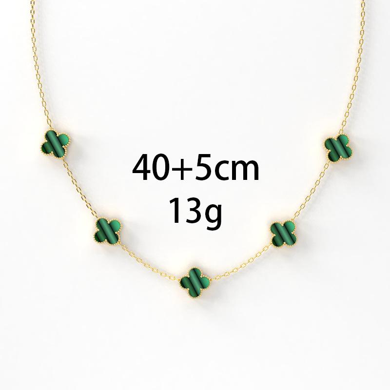 Fünf Blumen Titan Stahl Vierblättriges Kleeblatt Halskette 18K Verliert Nicht Die Farbe Süße Persönlichkeit Beliebte Kleine Frische Frauen Schlüsselbein Kette von Joom DACH