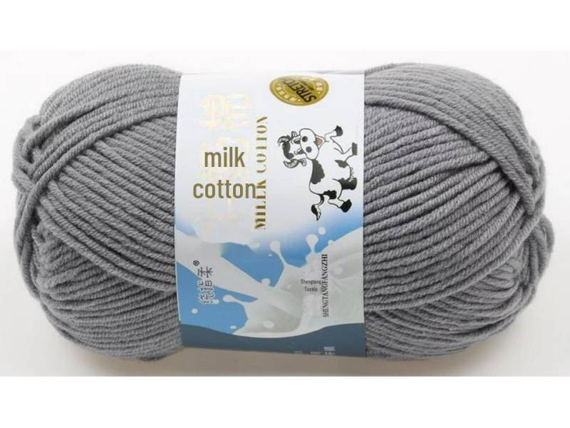 Fünffädiges, mitteldickes Milchbaumwollgarn für Häkel- und DIY-Projekte von Joom DACH
