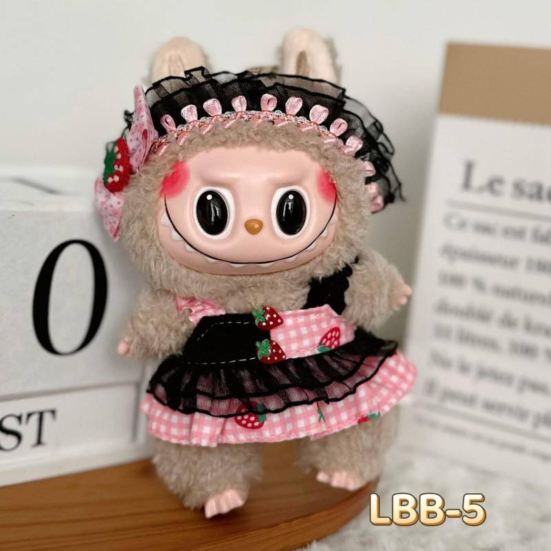 Für 17 cm Labubu V2 V1 Puppe Kleid Kleidung Outfit Accessoires Idol Puppenkleidung für Kinder Geschenk Labubu Anhänger Kleidung 05 von Joom DACH