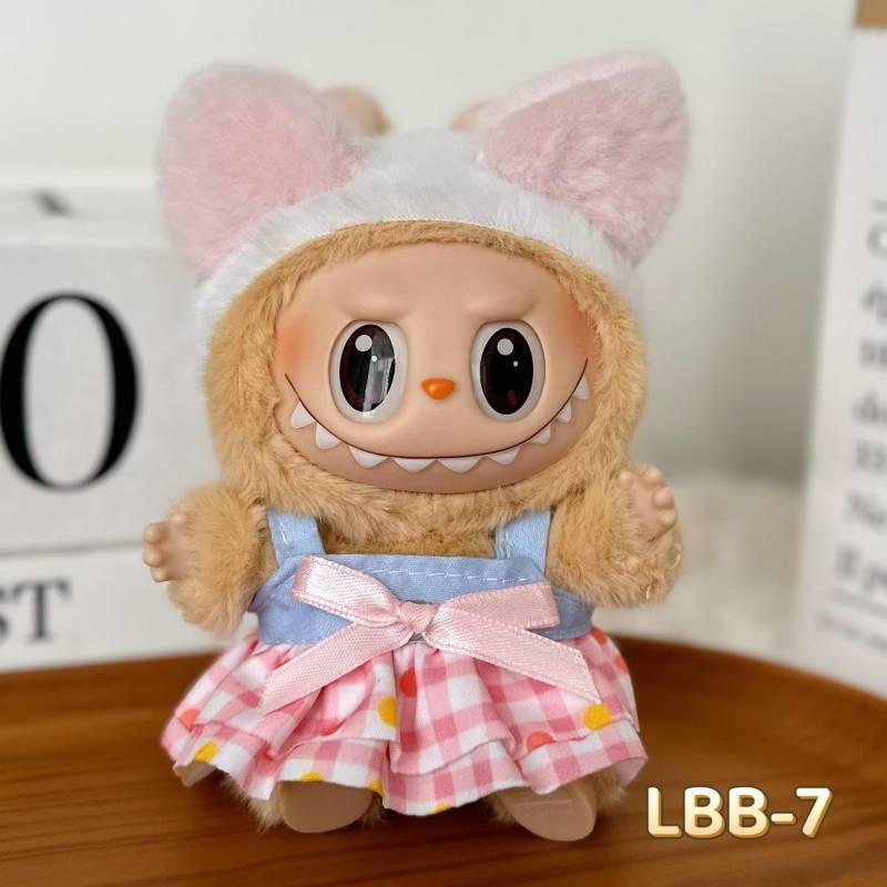 Für 17 cm Labubu V2 V1 Puppe Kleid Kleidung Outfit Accessoires Idol Puppenkleidung für Kinder Geschenk Labubu Anhänger Kleidung 07 von Joom DACH