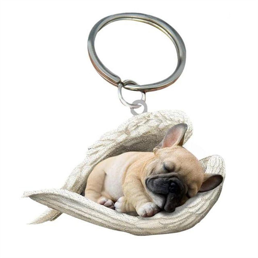 Für Frauen Haustier Schlüsselanhänger Schmuck Geschenk Schlüsselanhänger Tier Schlüsselanhänger Hund Schlüsselanhänger Auto Schlüsselanhänger Hund Anhänger French Bulldog von Joom DACH