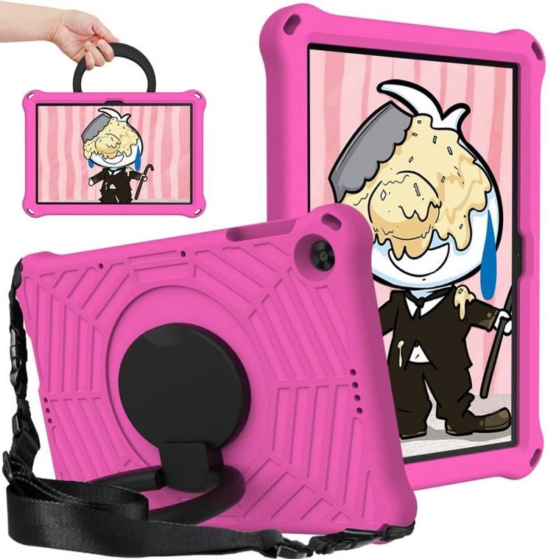 Für Huawei MatePad T10 T10s 2020 AGS3-L09 AGS3-W09 AGRK-L09 AGRK-W09 Hülle EVA Kids Safe Pull Ring Stoßfest Schultergurt Ständer Tablet-Abdeckung Huawei MatePad T10S 2020 rose rot von Joom DACH