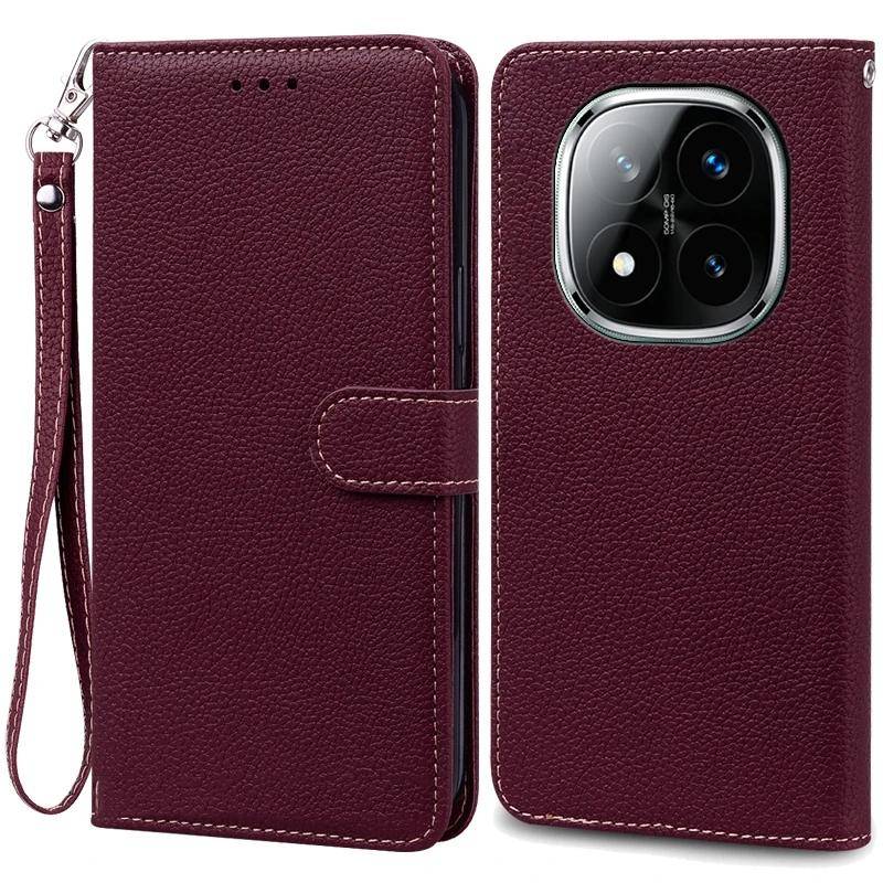 Für Redmi Note 14 Pro Hülle Xiaomi Redmi Note 14 4G 5G Note 14 Pro 5G 4G 14C Pro+ Plus 5G Hülle Leder Flip Wallet Cover Xiaomi 14 14T Pro POCO X7 RedMi Note 14 5G braun von Joom DACH