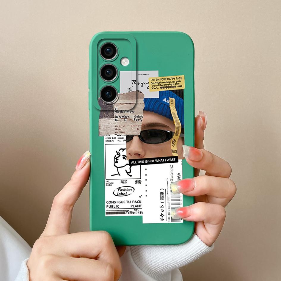 Für Samsung M15 A15 A55 A35 S24 Ultra S24+ F15 Telefonabdeckungsfälle Mode Junge Mädchen Hochwertiger weicher Kameraschutz Capas Bumper für Galaxy Samsung S24 von Joom DACH