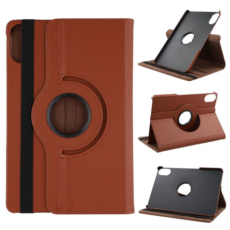 Für Xiaomi Redmi Pad 2 Hülle Drehständer PU-Leder+PC Tablet-Hülle mit Gummiband Brown von Joom DACH