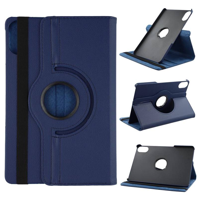 Für Xiaomi Redmi Pad 2 Hülle Drehständer PU-Leder+PC Tablet-Hülle mit Gummiband Dark Blue von Joom DACH