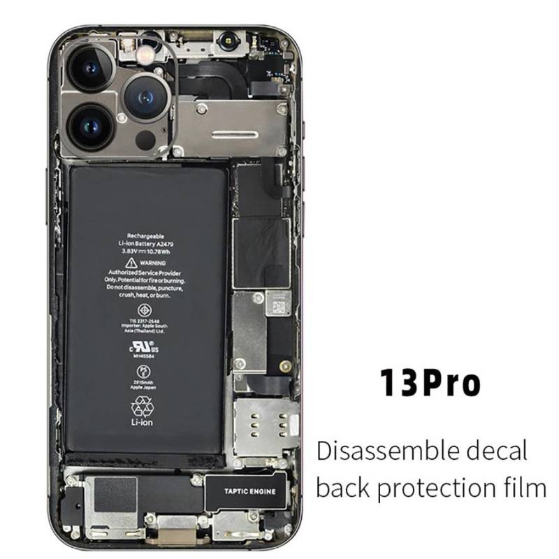 Für iPhone 11 12 13 14 15 16 Pro Max SE X XS XR 6 6S 7 8 Plus Demontage Handy Zurück Film Aufkleber 13 Pro von Joom DACH