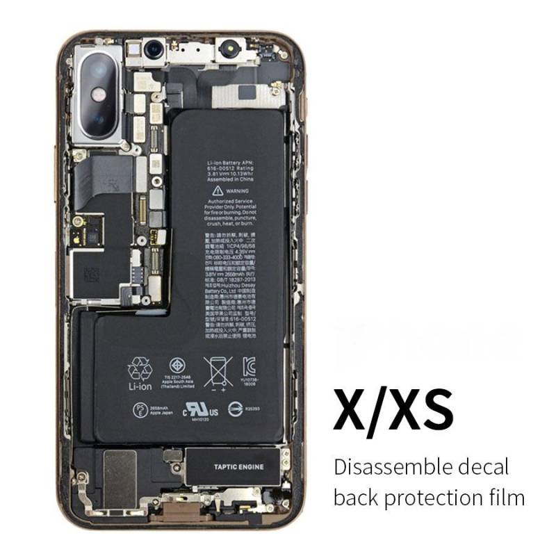 Für iPhone 11 12 13 14 15 16 Pro Max SE X XS XR 6 6S 7 8 Plus Demontage Handy Zurück Film Aufkleber X/XS von Joom DACH