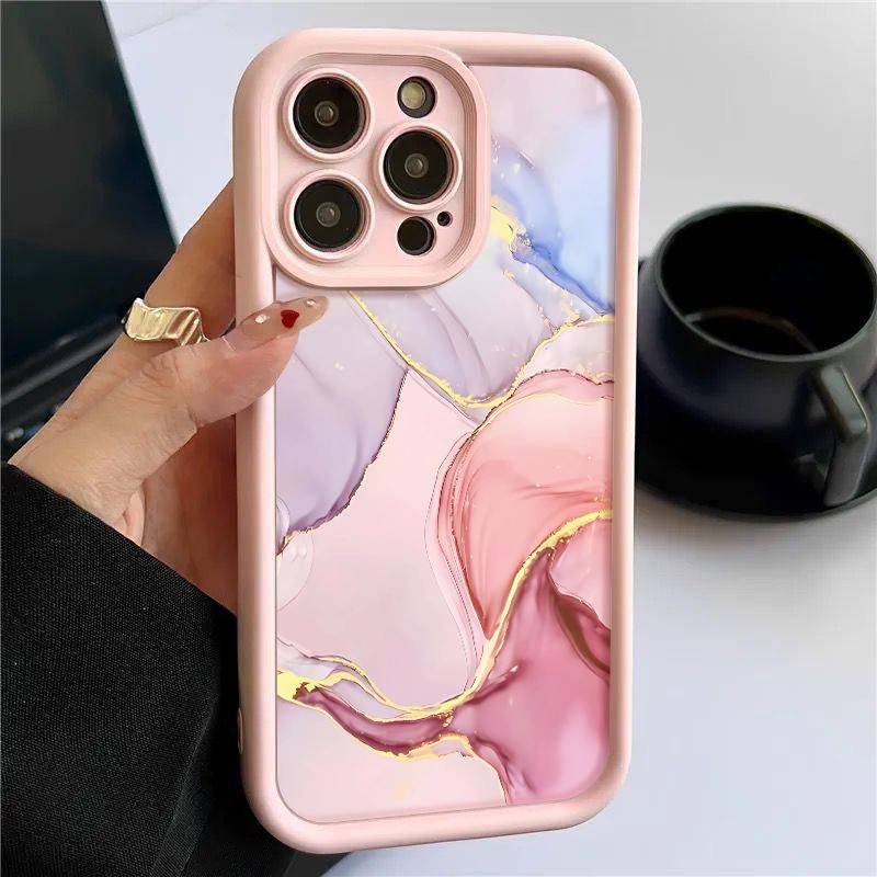 Für iPhone 16 15 14 Pro Max 13 Pro 12 Mini 11 XR XS Stoßfestes Marmormuster Matte TPU Soft Cover iPhone X / XS rosa Für iPhone 16 15 14 Pro Max 13 Pro 12 Mini 11 XR XS Stoßfestes Marmormuster Matte TPU Soft Cover iPhone X / XS rosa von Joom DACH