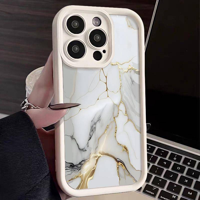 Für iPhone 16 15 14 Pro Max 13 Pro 12 Mini 11 XR XS Stoßfestes Marmormuster Matte TPU Soft Cover iPhone X / XS weiß Für iPhone 16 15 14 Pro Max 13 Pro 12 Mini 11 XR XS Stoßfestes Marmormuster Matte TPU Soft Cover iPhone X / XS weiß von Joom DACH