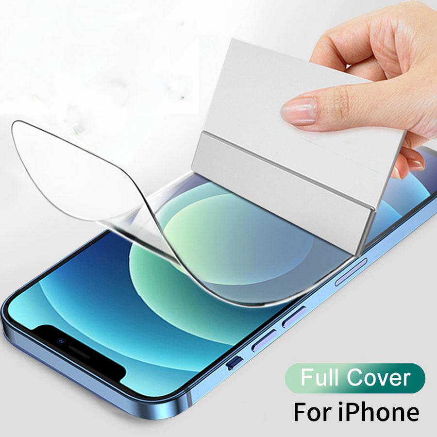 Für iPhone Air 13 12 14 15 16 17 Pro Max 13 12 11 Mini X XS Max XR 8 7 SE 2020 Button Aufkleber Klar Hydrogel TPU Folie Bildschirmschutz Rahmenfolie iPhone Air von Joom DACH