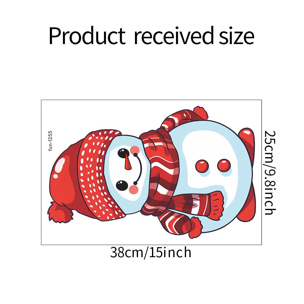 Fun-f255 Weihnachts-Schneemann-Aufkleber für Glas, Schränke, Fenster, Türen, Zuhause, verschönern, dekorative Fensteraufkleber, selbstklebend 25*38cm/fun-f255 UV von Joom DACH