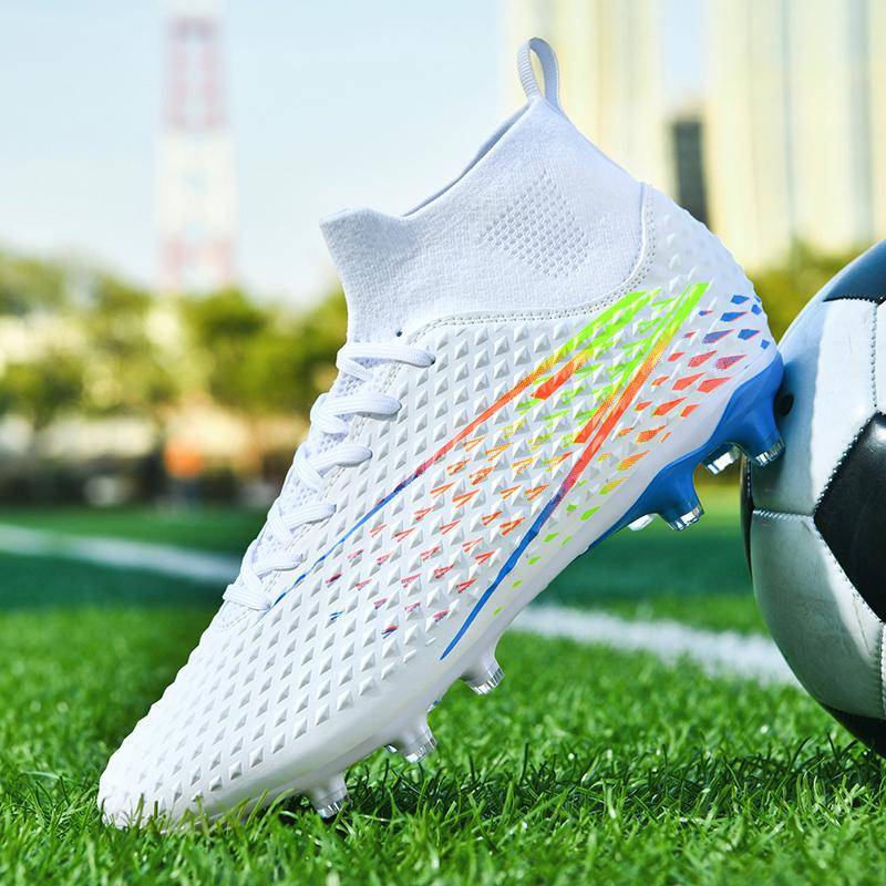 Fußballschuhe Herren Fußballschuhe Kinder Fußballschuhe Damen Professionelle Fußballschuhe Rutschfeste Chaussure Fußball FG Outdoor Fußballschuhe 33 weiß von Joom DACH