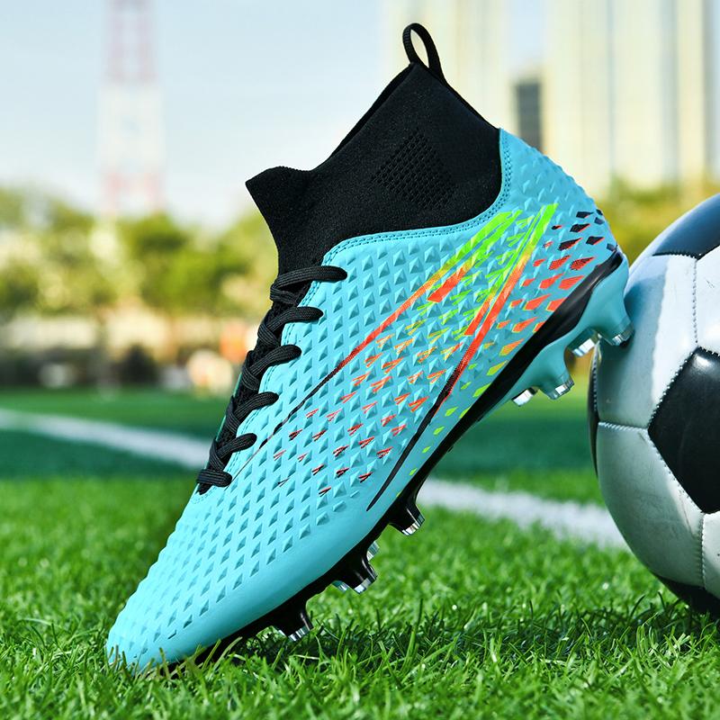 Fußballschuhe Herren Fußballschuhe Kinder Fußballschuhe Damen Professionelle Fußballschuhe Rutschfeste Chaussure Fußball FG Outdoor Fußballschuhe 39 blau von Joom DACH