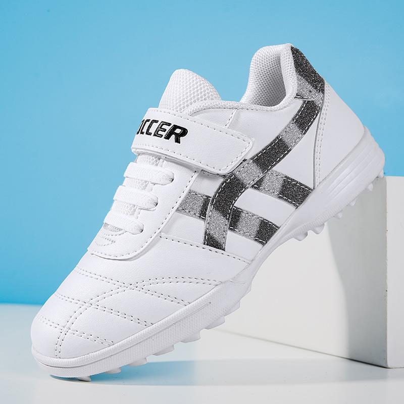 Fußballschuhe Original für Mädchen Fußballschuhe Kinder Kinderschuhe Jugend Baseballstollen Futsal Rasen Klettverschluss Rosa Damen 39 von Joom DACH